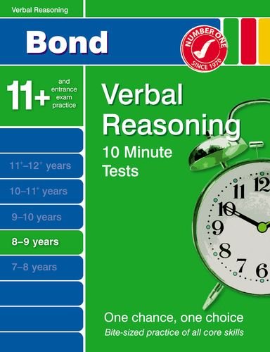 Stock image for Bond 10 Minute Tests Verbal Reasoning 8-9 years for sale by Reuseabook