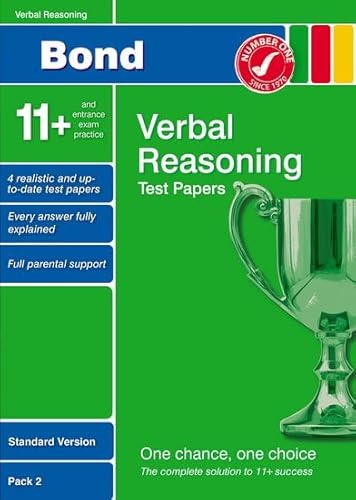 Stock image for Bond 11+ Test Papers Verbal Reasoning Standard Version Pack 2 for sale by WorldofBooks