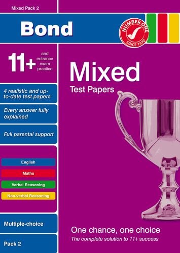 9781408502853: Bond 11+ Test Papers Mixed Pack 2 Multiple Choice (Bond 10 Minute Tests)