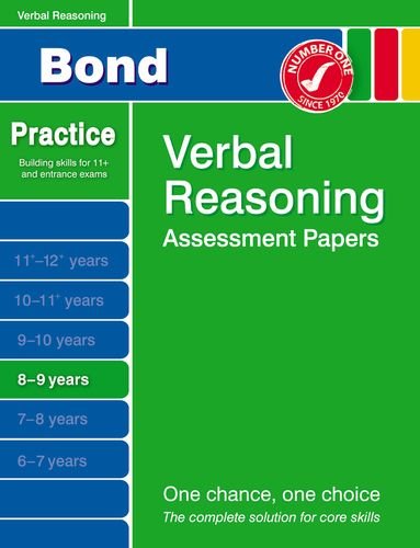 Stock image for Bond Verbal Reasoning Assessment Papers 8-9 Years for sale by ThriftBooks-Atlanta