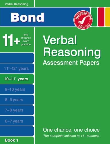 Imagen de archivo de Bond Verbal Reasoning Assessment Papers 10-11+ years Book 1 a la venta por WorldofBooks