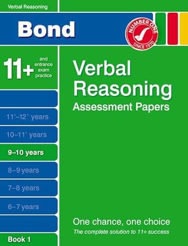 Imagen de archivo de Bond Verbal Reasoning Assessment Papers Book 1. 9-10 Years a la venta por GF Books, Inc.