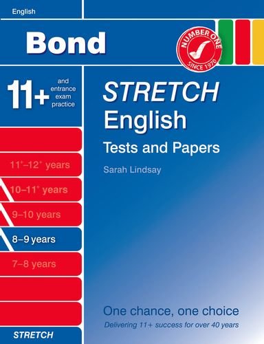 Imagen de archivo de Bond Stretch English Tests and Papers 8-9 years a la venta por Greener Books