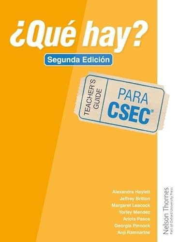 Stock image for Que hay? Teacher's Guide CSEC Second Edition for sale by Lucky's Textbooks