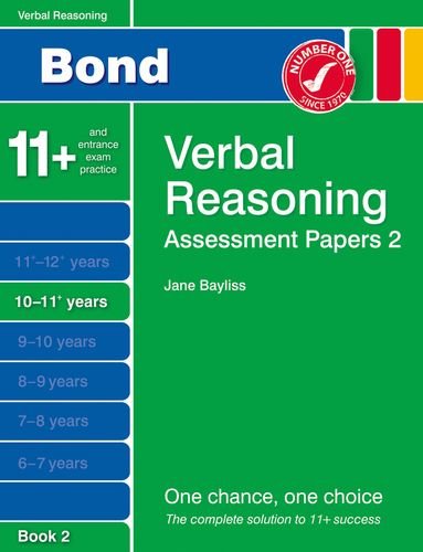 Imagen de archivo de New Bond Assessment Papers Verbal Reasoning 10-11+ Years Book 2 a la venta por WorldofBooks