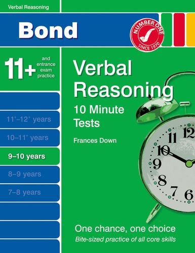 Stock image for New Bond 10 Minute Tests Verbal Reasoning 9-10 Years for sale by WorldofBooks