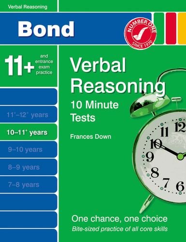 Stock image for New Bond 10 Minute Tests Verbal Reasoning 10-11+ Years for sale by WorldofBooks