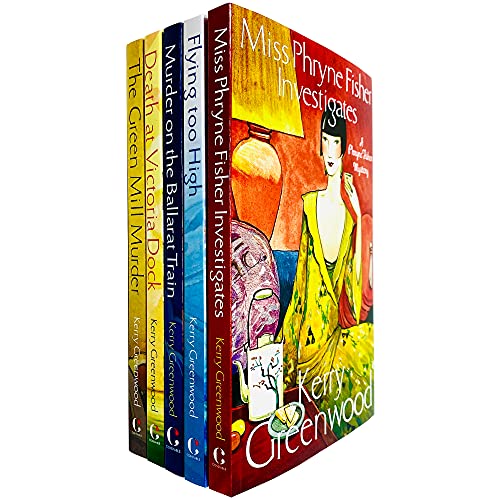 Stock image for Phryne Fisher Murder Mystery Series Books 1 - 5 Collection Set by Kerry Greenwood (Miss Phryne Fisher Investigates, Flying Too High, Murder on the Ballarat Train & Death at Victoria Dock) for sale by Ergodebooks