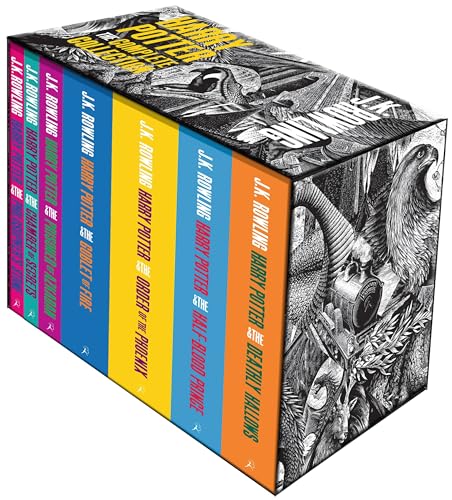 Beispielbild fr Harry Potter Complete Paperback Boxed Set: Contains: Philosopher's Stone / Chamber of Secrets / Prisoner of Azkaban / Goblet of Fire / Order of the . / Deathly Hollows (Harry Potter Adult Cover) zum Verkauf von medimops