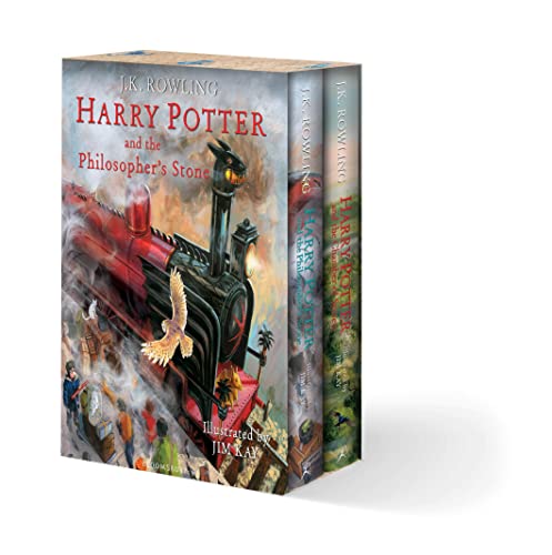 Imagen de archivo de Harry Potter Illustrated Box Set (Harry Potter and the Philosopher's Stone & Harry Potter and the Chamber of Secrets) a la venta por David Ford Books PBFA