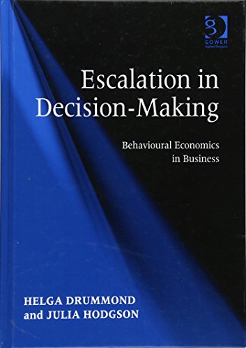 Beispielbild fr Escalation in Decision-Making zum Verkauf von Blackwell's