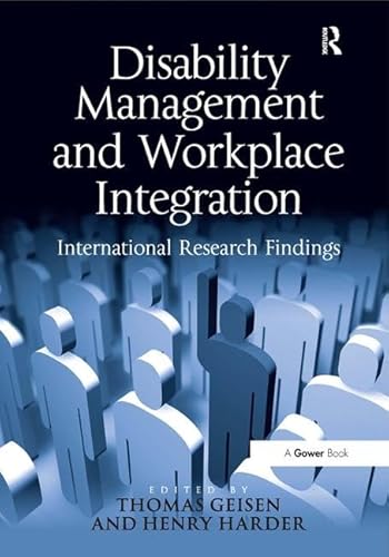 Imagen de archivo de Disability Management and Workplace Integration: International Research Findings a la venta por Chiron Media