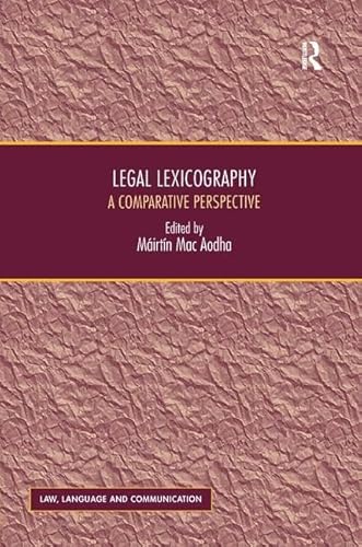 9781409454410: Legal Lexicography: A Comparative Perspective