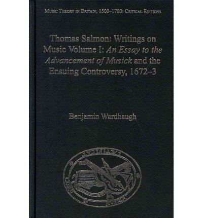 Stock image for Thomas Salmon Writings on Music Music Theory in Britain, 15001700 Critical Editions for sale by PBShop.store US
