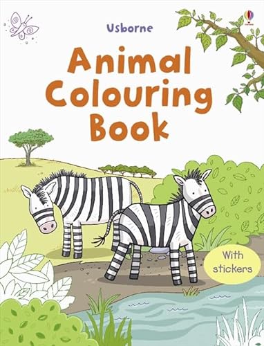 Imagen de archivo de Animal Colouring Book with Stickers a la venta por AwesomeBooks