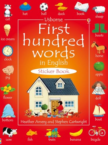 Imagen de archivo de First Hundred Words in English (Usborne First Hundred Words) (First Hundred Words Sticker Book) a la venta por WorldofBooks