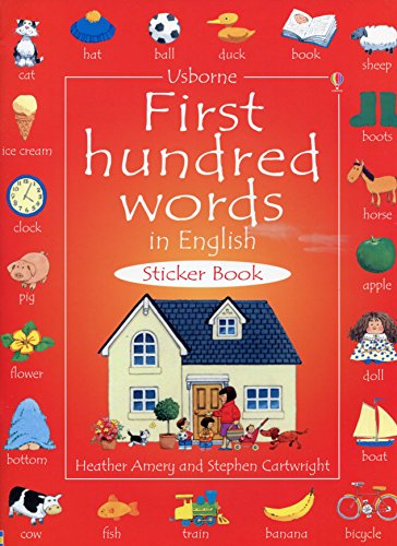 Stock image for First Hundred Words in English (Usborne First Hundred Words) (First Hundred Words Sticker Book) for sale by WorldofBooks