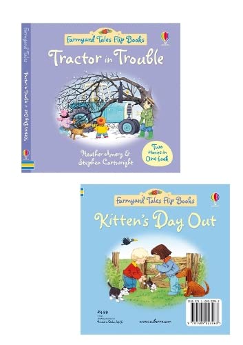 Stock image for Tractor in Trouble/Kitten's Day Out (Farmyard Tales Flip Books) for sale by WorldofBooks