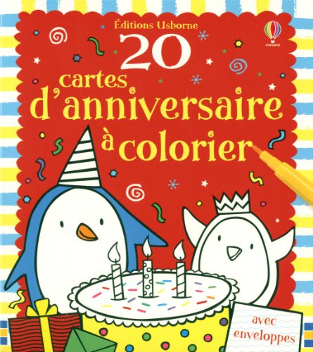 Beispielbild fr 20 cartes d'anniversaire  colorier zum Verkauf von medimops