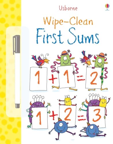 Beispielbild fr Wipe Clean: First Sums (Usborne Wipe Clean Books) zum Verkauf von WorldofBooks