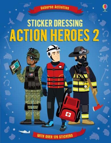 Beispielbild fr Sticker Dressing Action Heroes 2 (Usborne Sticker Dressing) zum Verkauf von WorldofBooks