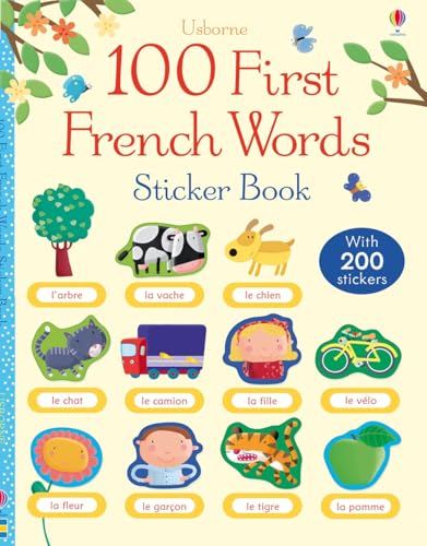 Stock image for 100 First French Words Sticker Book for sale by AwesomeBooks