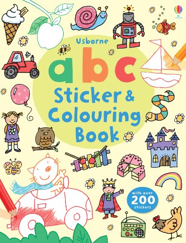 Beispielbild fr ABC Sticker and Colouring Book (Usborne Colouring Book + Stickers) (Sticker & Colouring Book) zum Verkauf von AwesomeBooks