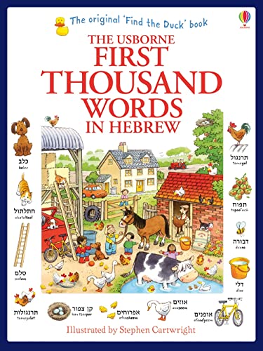 Imagen de archivo de The Usborne First Thousand Words in Hebrew a la venta por Blackwell's