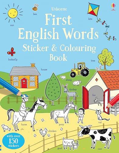 9781409582816: First English Words. Sticker And Colouring Book