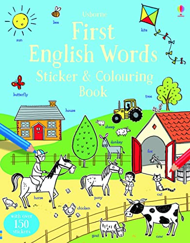 9781409582816: First English Words Sticker & Colouring Book
