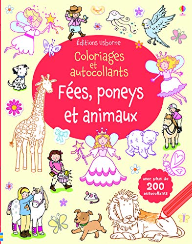 9781409588894: Fes, poneys et animaux - Coloriages et autocollants