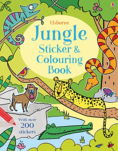 Imagen de archivo de Jungle Sticker and Colouring Book (First Colouring and Sticker Books) a la venta por WorldofBooks