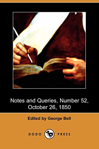 9781409943129: Notes and Queries, Number 52, October 26, 1850