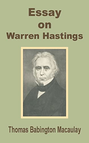 Imagen de archivo de Essay on Warren Hastings a la venta por Chiron Media