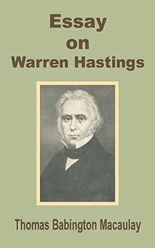 Stock image for Essay on Warren Hastings for sale by Chiron Media