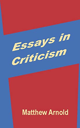 Beispielbild fr Essays in Criticism zum Verkauf von Chiron Media