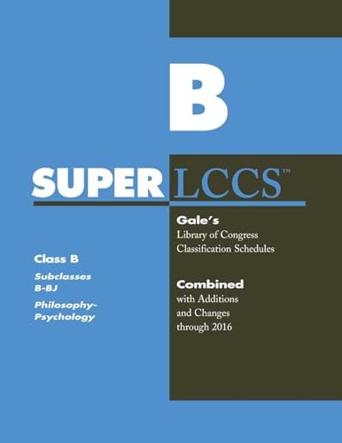 9781410321381: SuperLCCs 2017: Class B, Subclasses B-BJ: Philosophy, Psychology