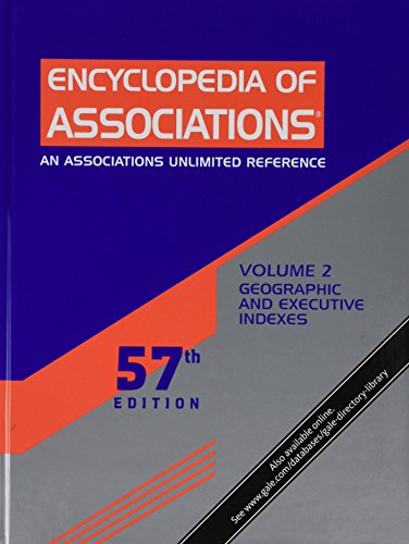 Stock image for Encyclopedia of Associations: National Organizations of the U.S.: Volume 2: Geographic Executive Indexes for sale by medimops