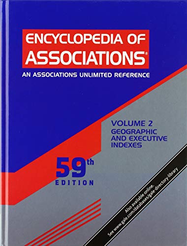 Stock image for Encyclopedia of Associations: National Organizations of the U.S.: Geographic Executive Indexes for sale by Buchpark