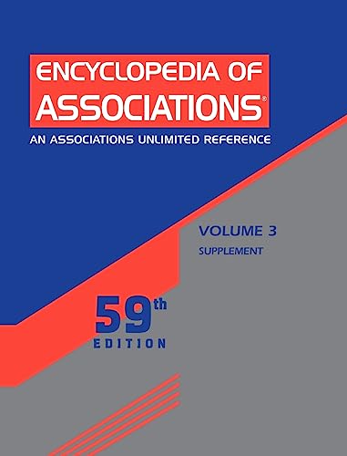 Stock image for Encyclopedia of Associations: National Organizations of the U.S.: Supplement (Encyclopedia of Associations: National Organizations of the U.S. (3)) for sale by Books From California