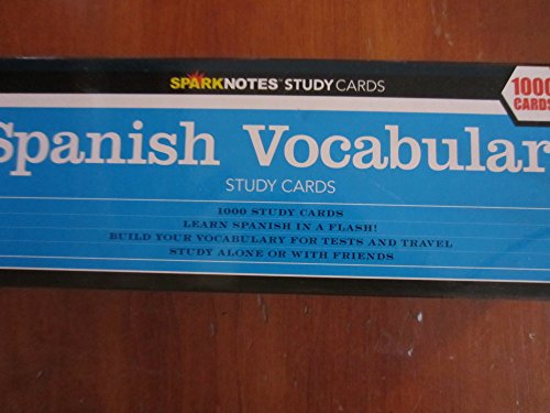 Stock image for Spanish Vocabulary (SparkNotes Study Cards) for sale by Front Cover Books