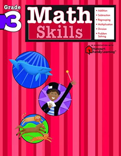 9781411401082: Math Skills: Grade 3 (Flash Kids Harcourt Family Learning)
