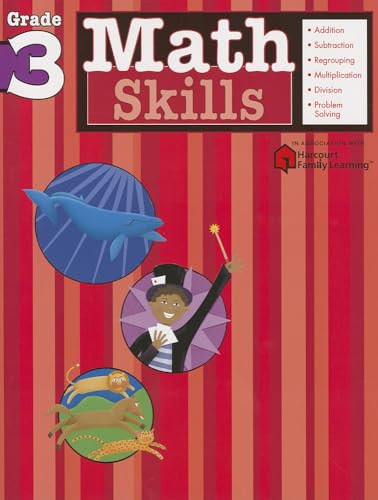 9781411401082: Math Skills: Grade 3 (Flash Kids Harcourt Family Learning)