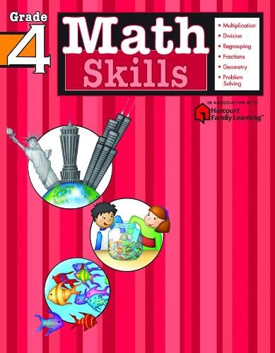 Stock image for Math Skills: Grade 4 (Flash Kids Harcourt Family Learning) for sale by Orion Tech