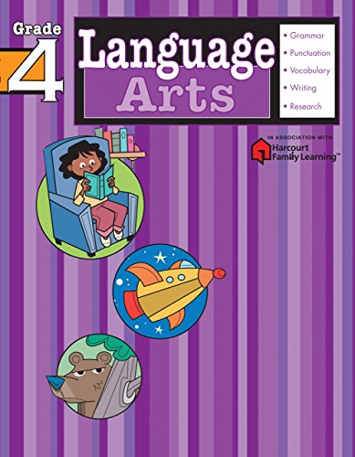 9781411404120: Language Arts, Grade 4 (Flash Kids Harcourt Family Learning)