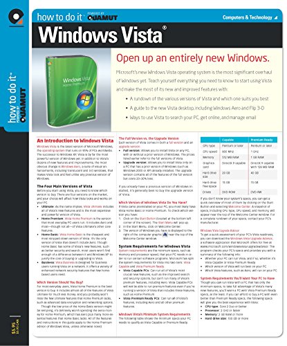 Beispielbild fr Windows Vista: Open up an entirely new Windows zum Verkauf von BookHolders