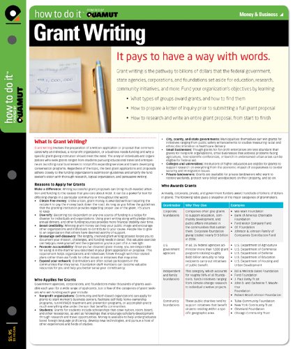 Beispielbild fr Grant Writing (Quamut) zum Verkauf von Irish Booksellers