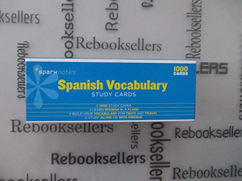 9781411470101: Spanish Vocabulary SparkNotes Study Cards