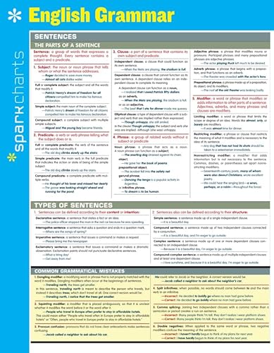 Imagen de archivo de English Grammar SparkCharts a la venta por BookHolders