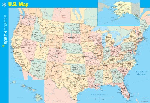 9781411470927: U.S. Map: Volume 83 (Sparknotes Sparkcharts)